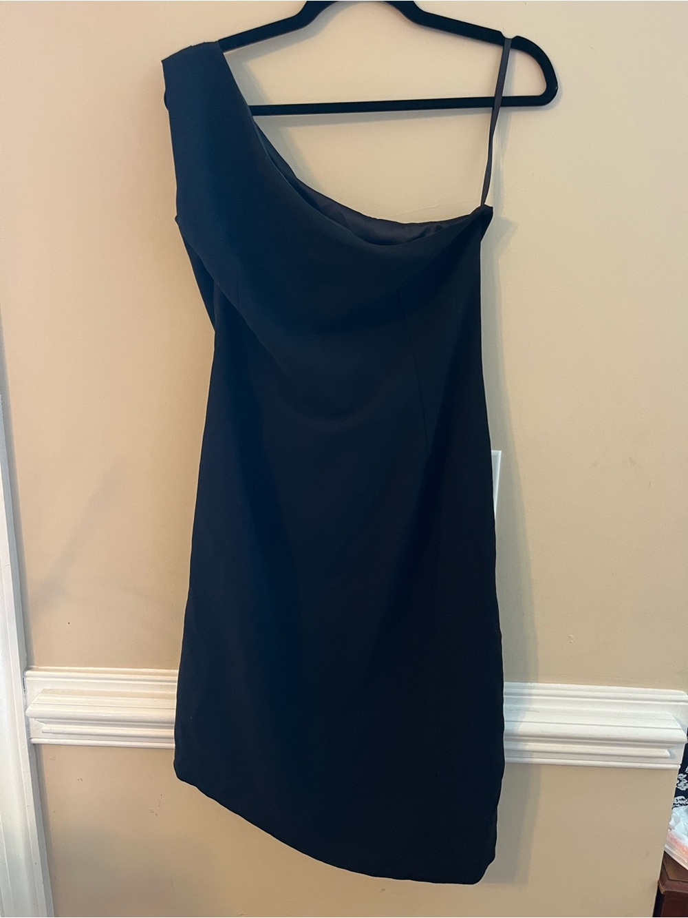 White House Black Market Black One-Shoulder Cocktail Dress